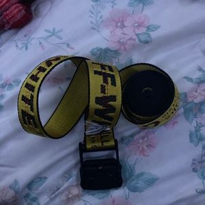 Yellow industrial Off white belt
